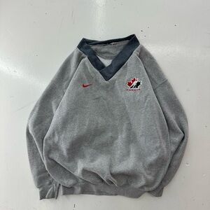 Nike Heather Gray V-Neck Men's Sweater